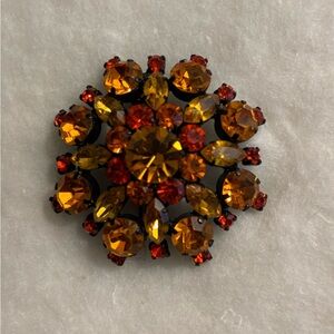 Vintage 1950-1960 Rhinestone Brooch